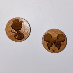 2 Disney Style Wood Phone Grips